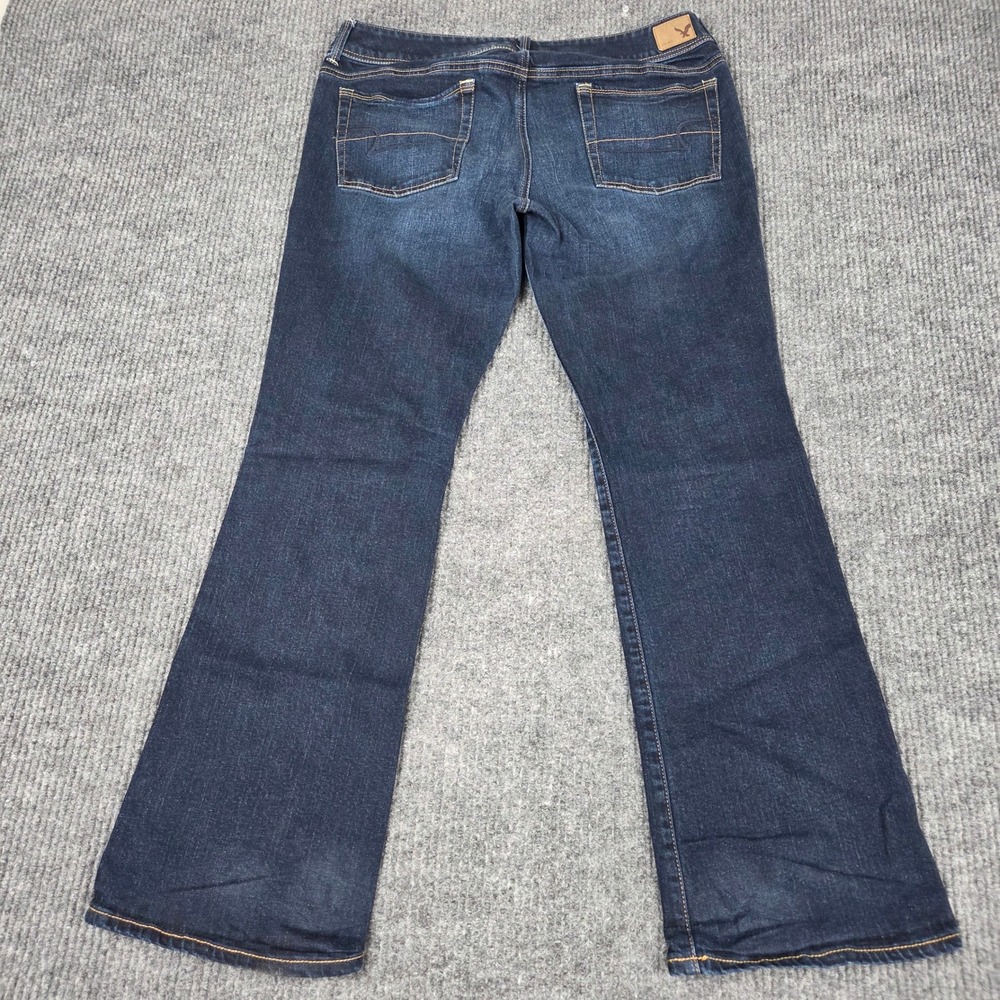 American Eagle Kick Boot Jeans Womens 14 Regular‎ Dark Wash Stretch Denim 26603